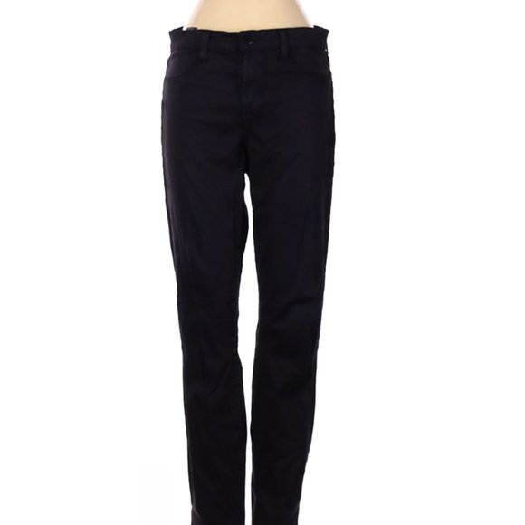 J Brand Jeans Black Skinny Leg Cut Mid Rise Waist Size 27 #460 - Picture 1 of 4